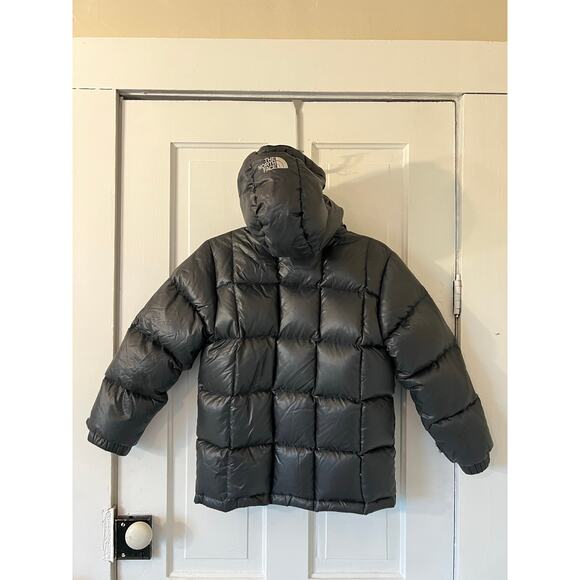 the north face kids 3xl nuptuse 900 puffy coat dark gray shine down jacket warm! - Picture 2 of 13